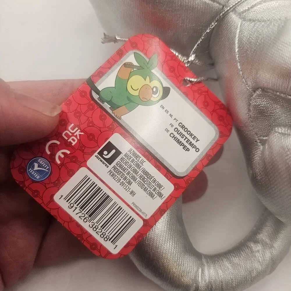 Pokemon 25th Anniversary Silver Grookey Plush‎ Stuffed Animal 8